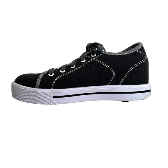 HEELEYS Wheeled Sneakers in Black canvas Gray TZzasrim Unisex Size 5 Big Kid - Picture 5 of 9